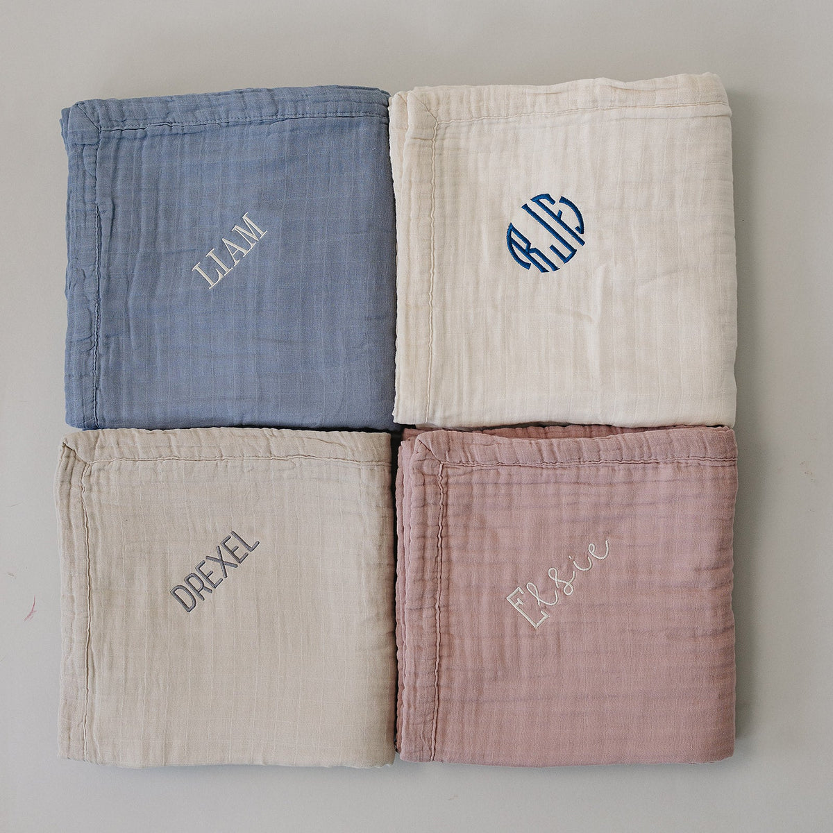 Dusty Blue Muslin Quilt