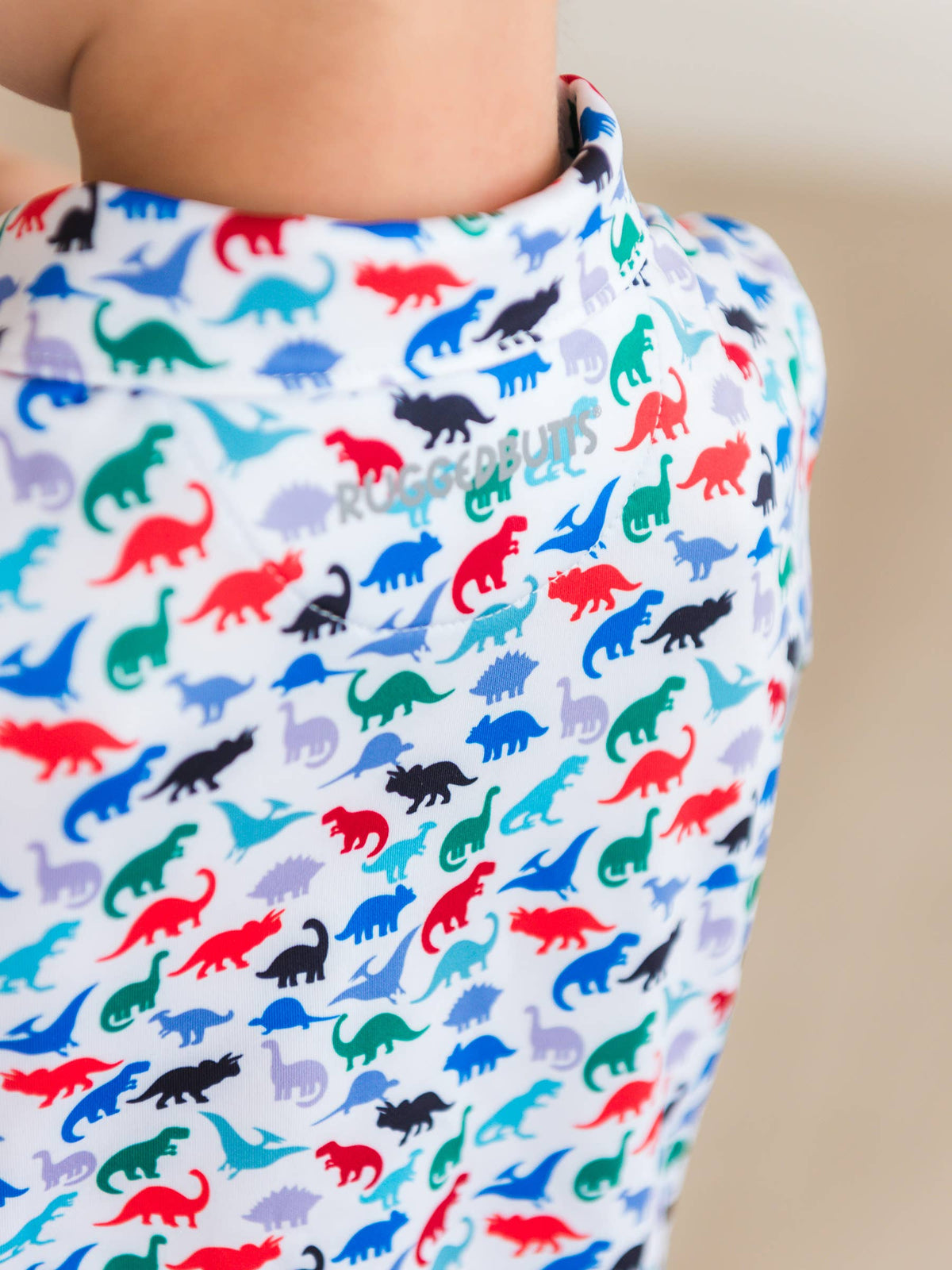 Boys Dino Roar Knit Short Sleeve Performance Polo: Navy
