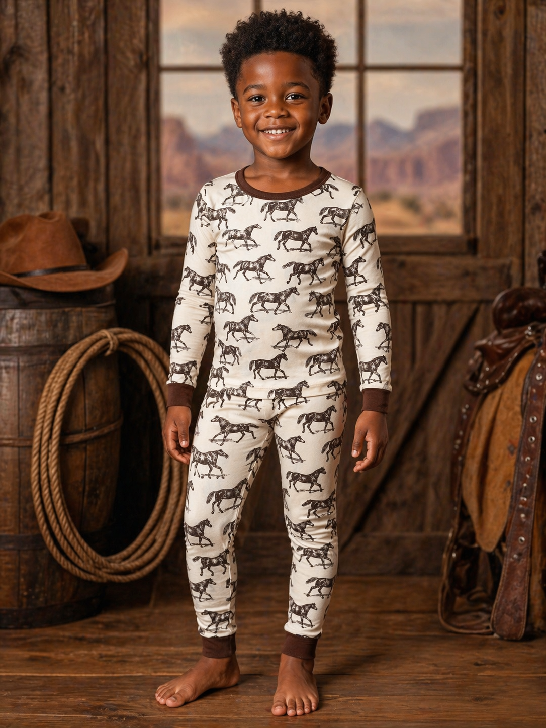 Long Sleeve 2-Piece Set, Wild Mustang