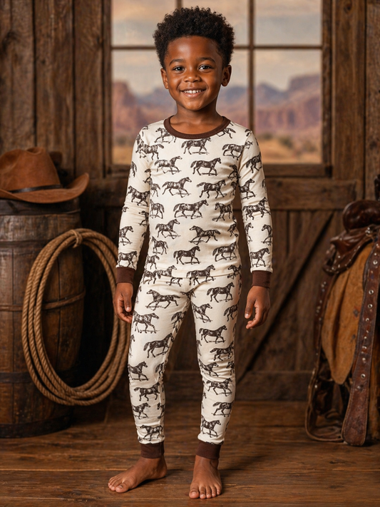 Long Sleeve 2-Piece Set, Wild Mustang