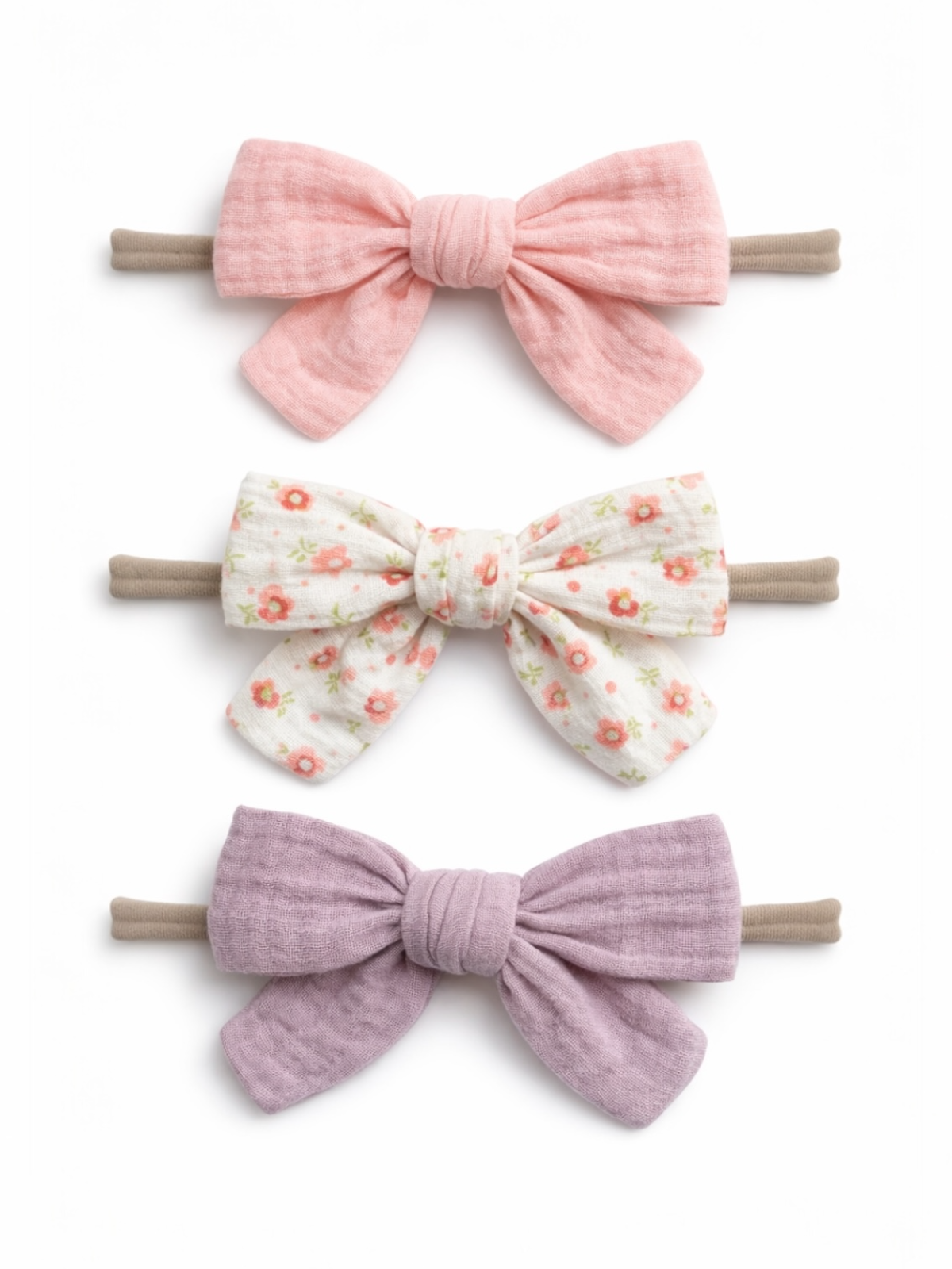 3-Pack Nylon Bows, Charlotte