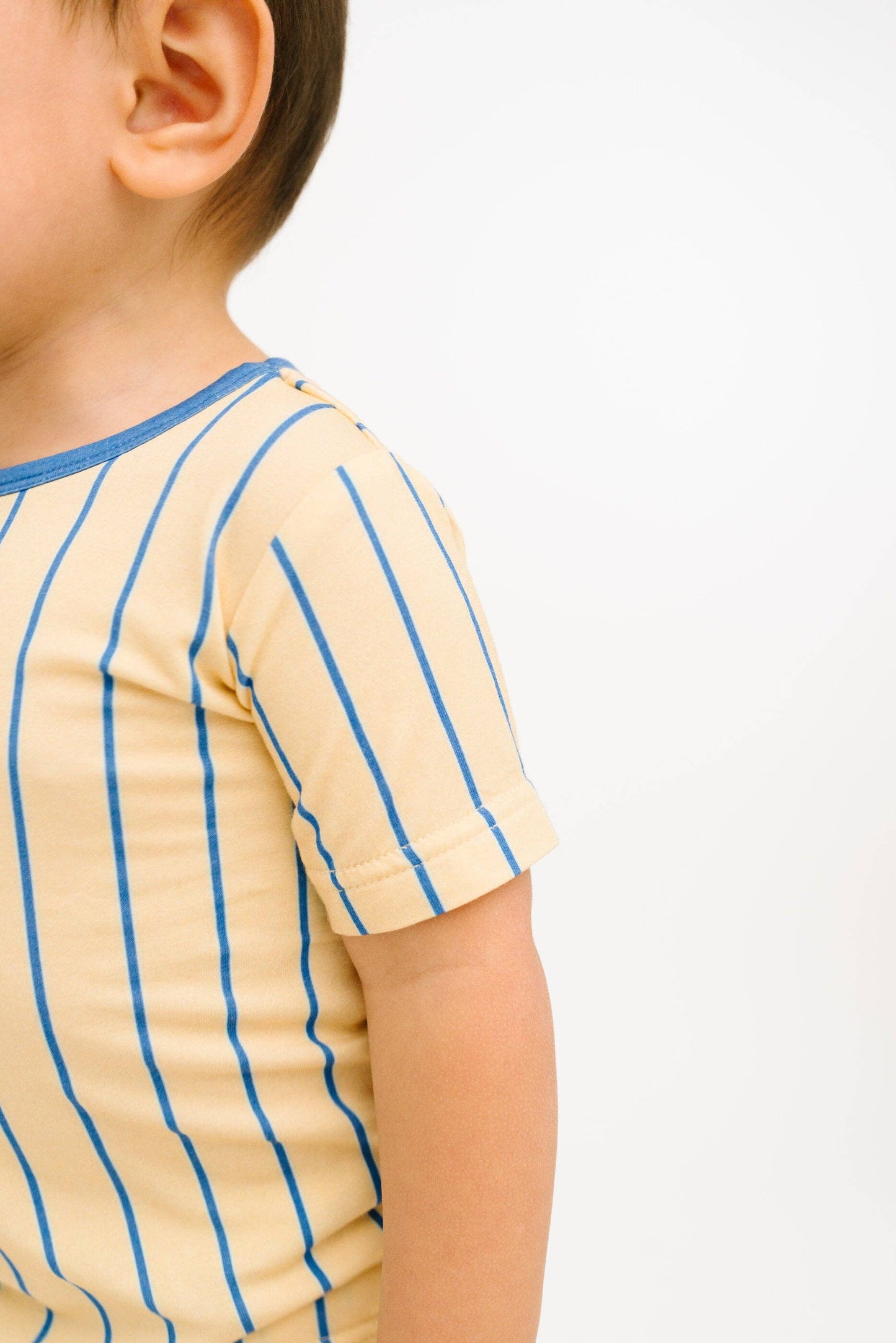 Vintage Stripe Bamboo Shorts Set: 12-18M