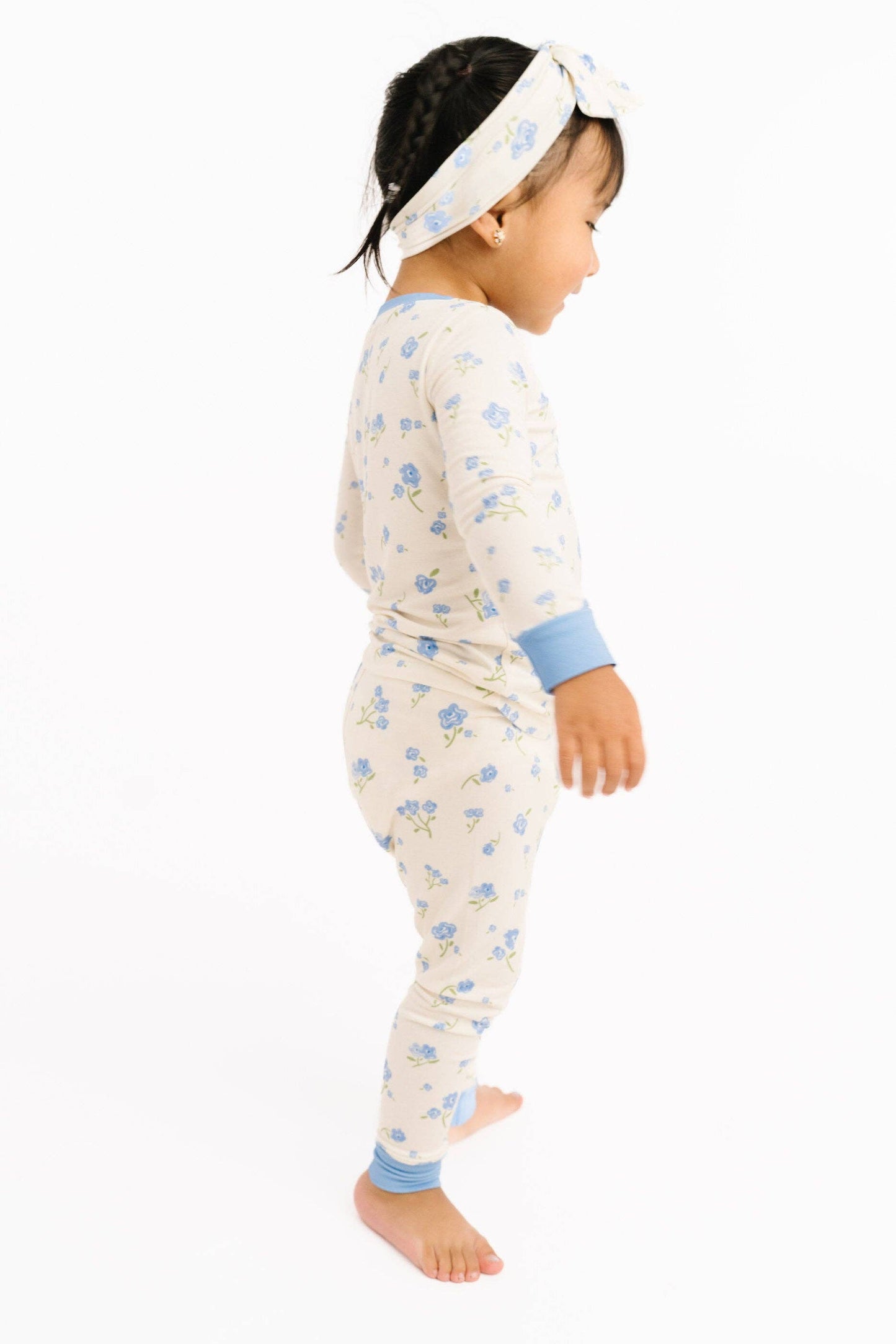 Blue Blooms Bamboo Set: 6/7