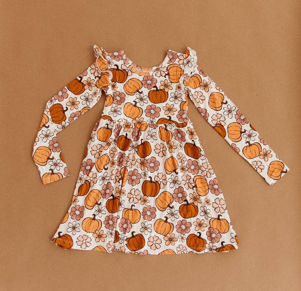 Autumn Floral Bamboo Twirl Dress