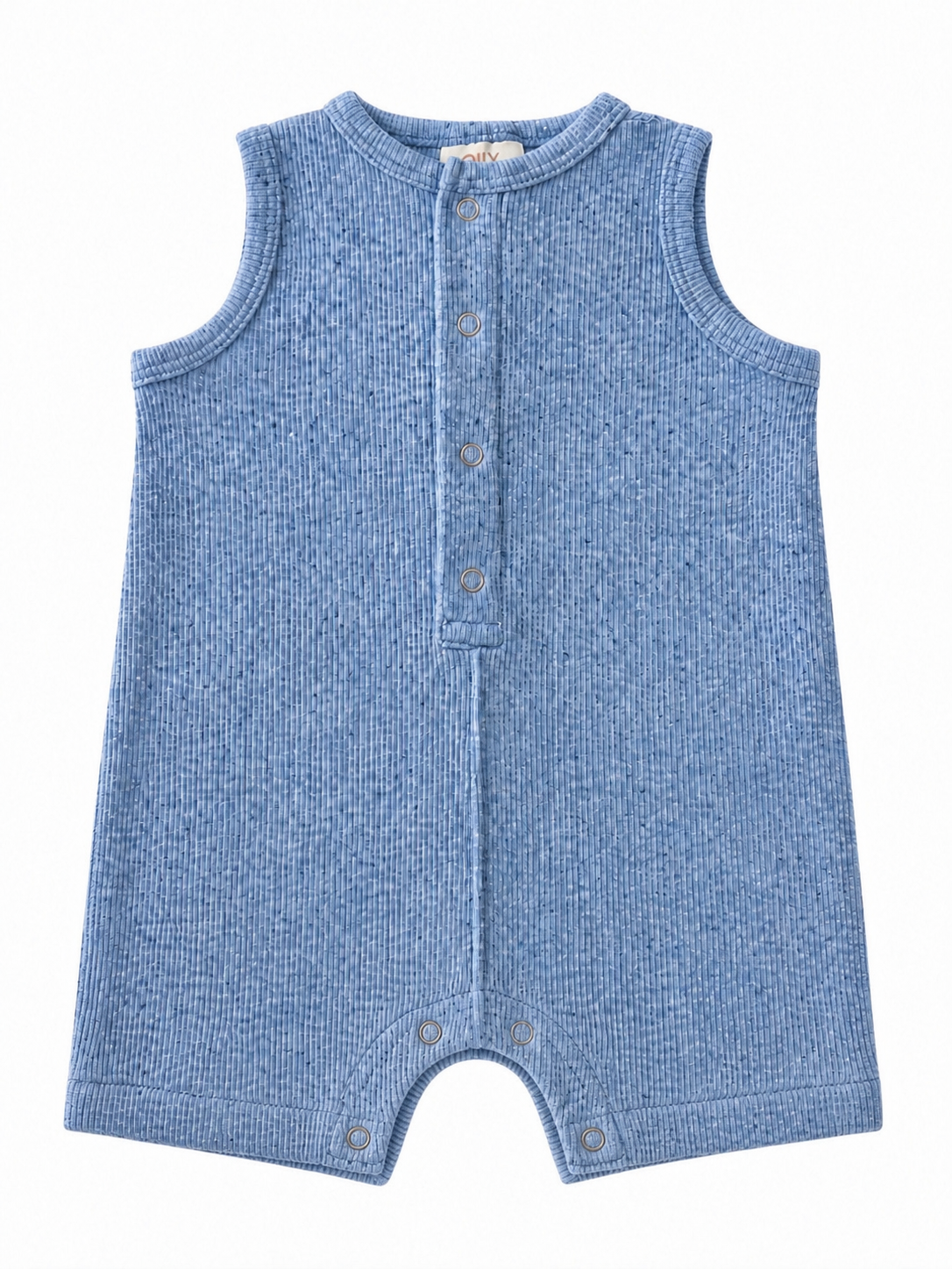 Blue Speckle / Ribbed Shortie: 12 - 18 mo.