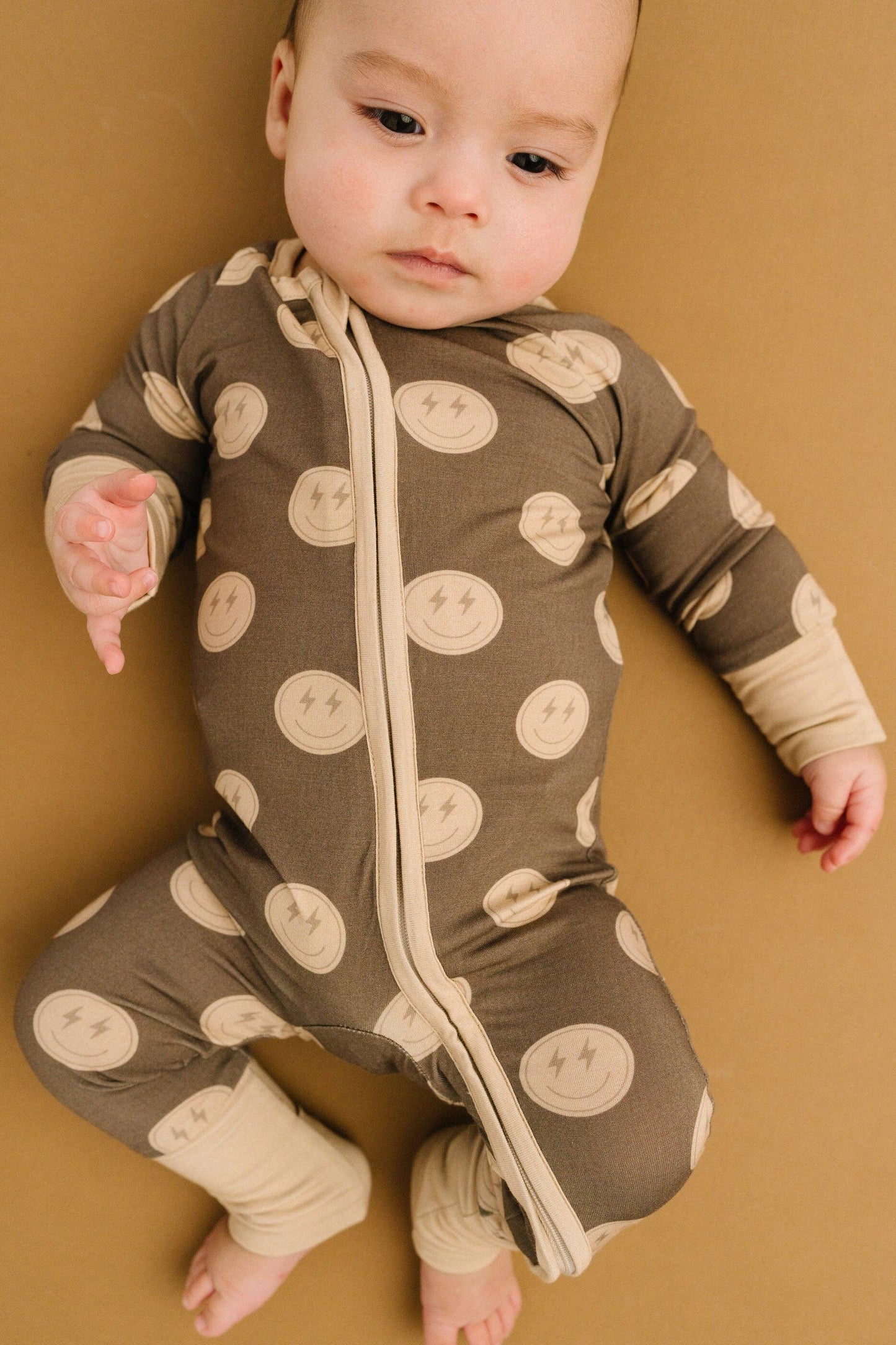 Neutral Smileys Bamboo Sleeper: 6-12M