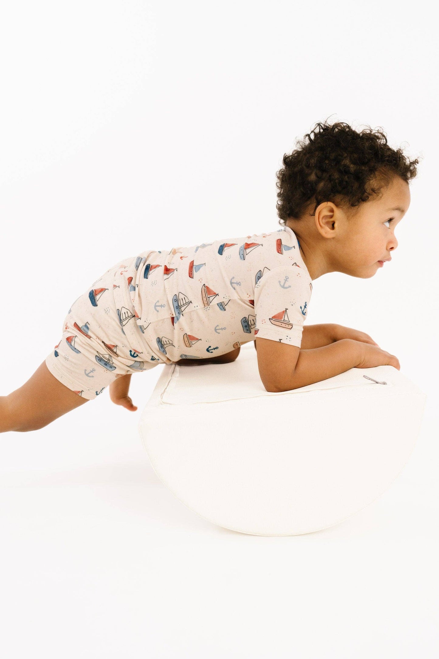Nautical Sail Bamboo Shorts Set: 18-24M