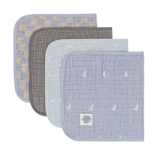 Cloud Set - Muslin Burp Cloths (4 Pack): Cloud - Burp Cloths