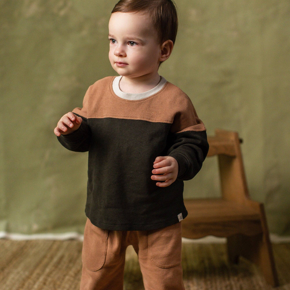 Thermal Color Block Boy Tee