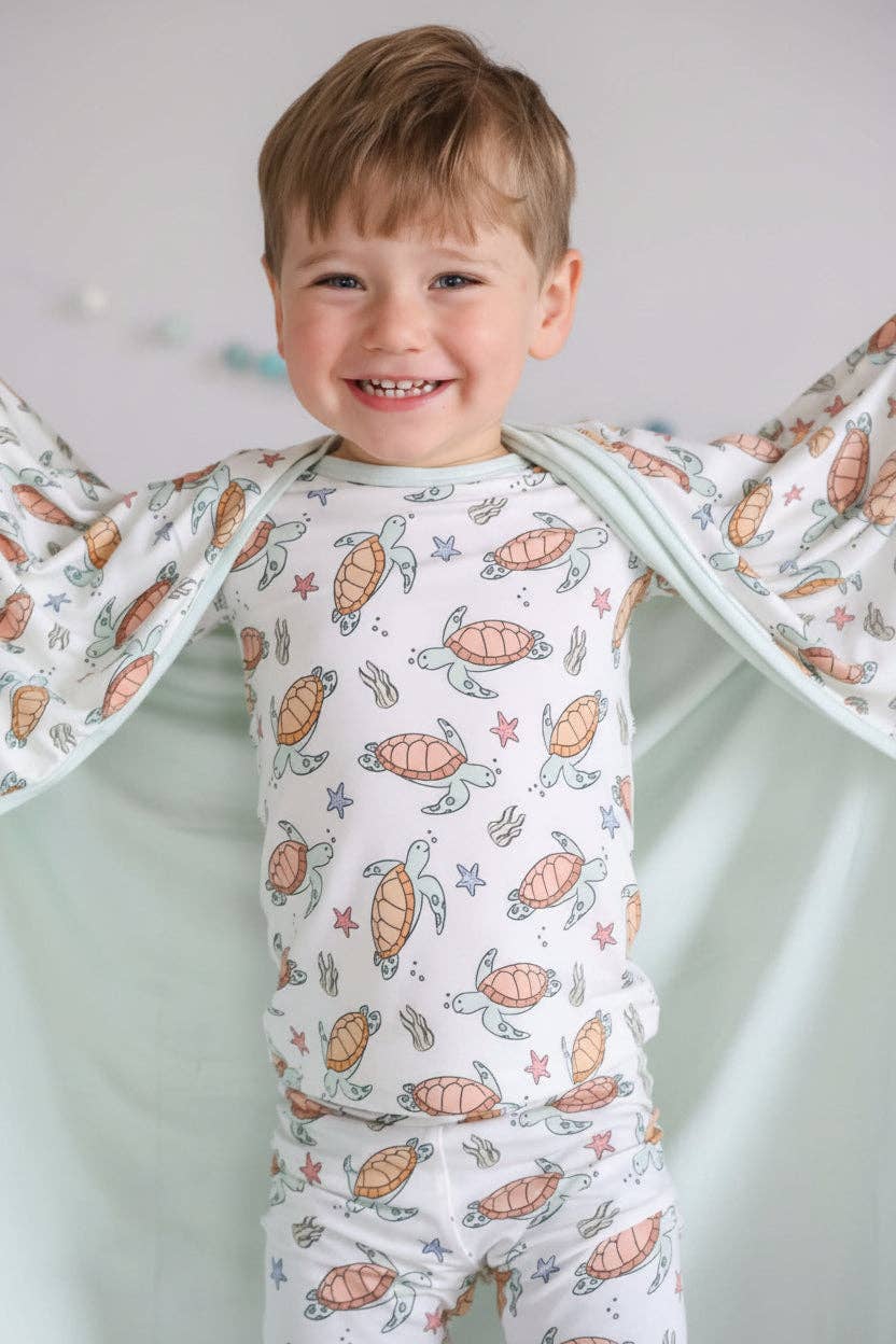 Two Piece Pajama Set | Turtley Rad: 4T