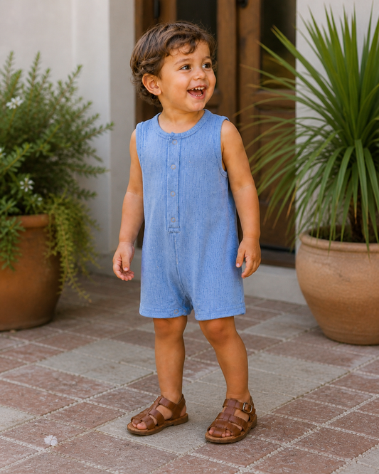 Blue Speckle / Ribbed Shortie