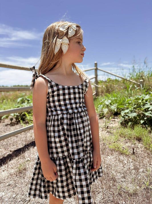 Plaid Girl Smocked Ruffle Dress