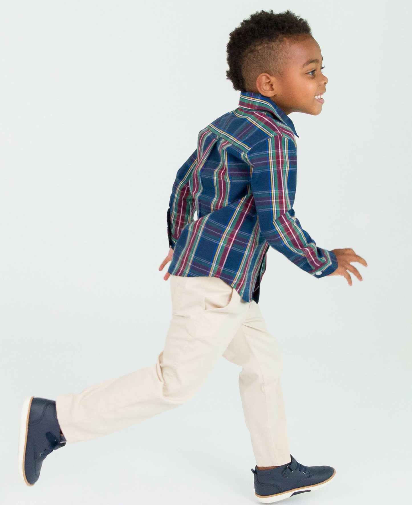 Boys Khaki Stretch Chino Pants: Off-White / 5T