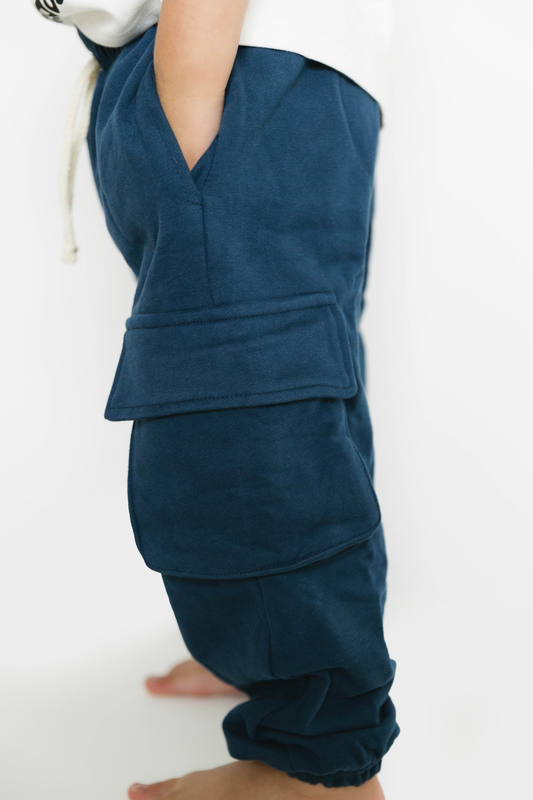 Navy Cargo Joggers