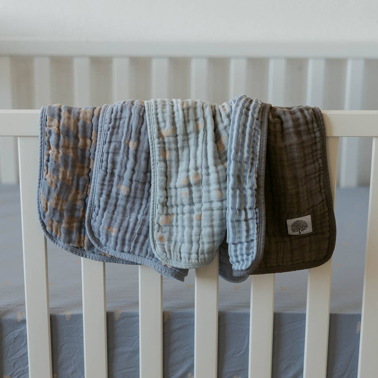 Cloud Set - Muslin Burp Cloths (4 Pack): Cloud - Burp Cloths