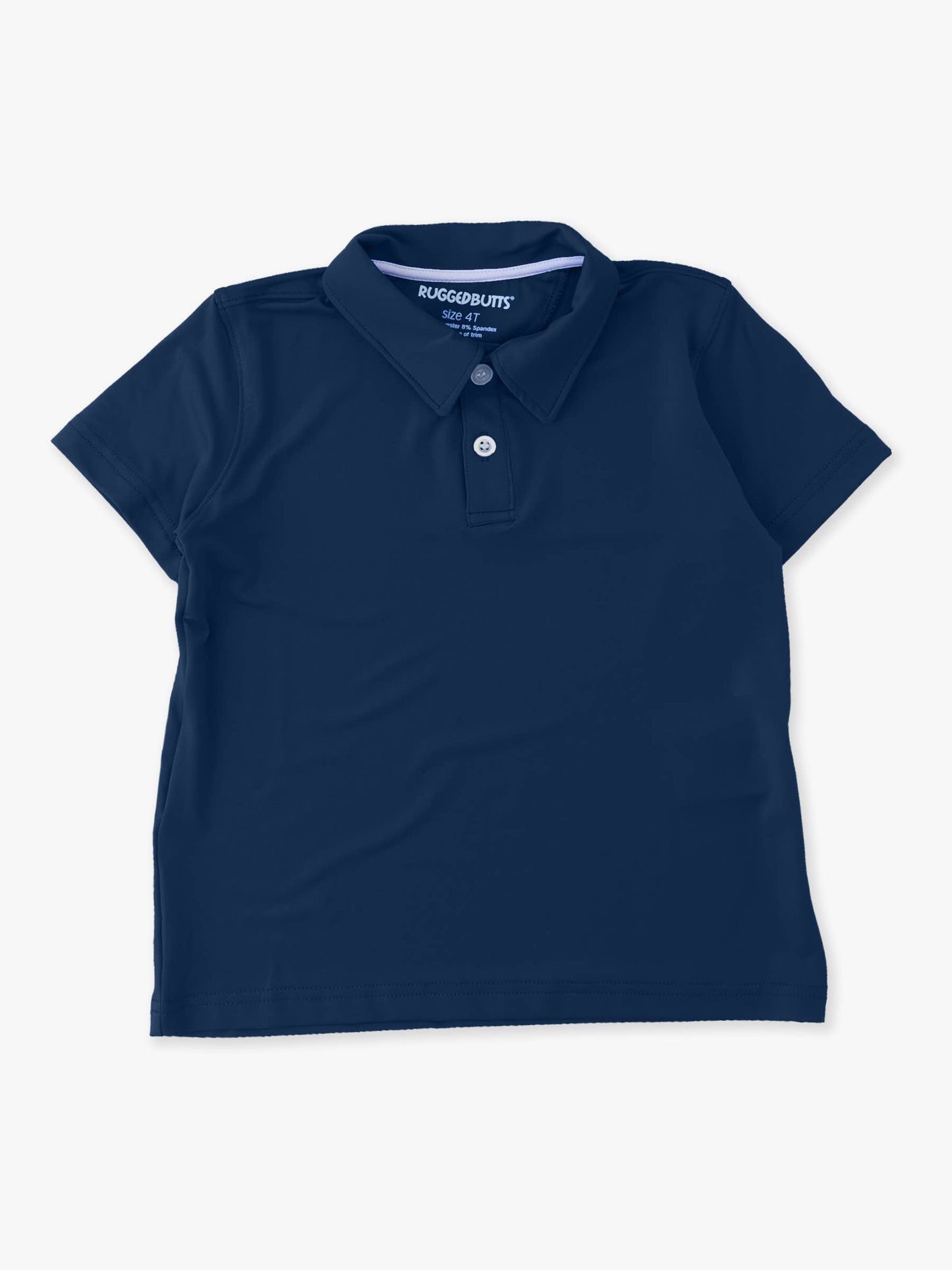 Boys Dark Navy Knit Short Sleeve Performance Polo: Blue / 4T