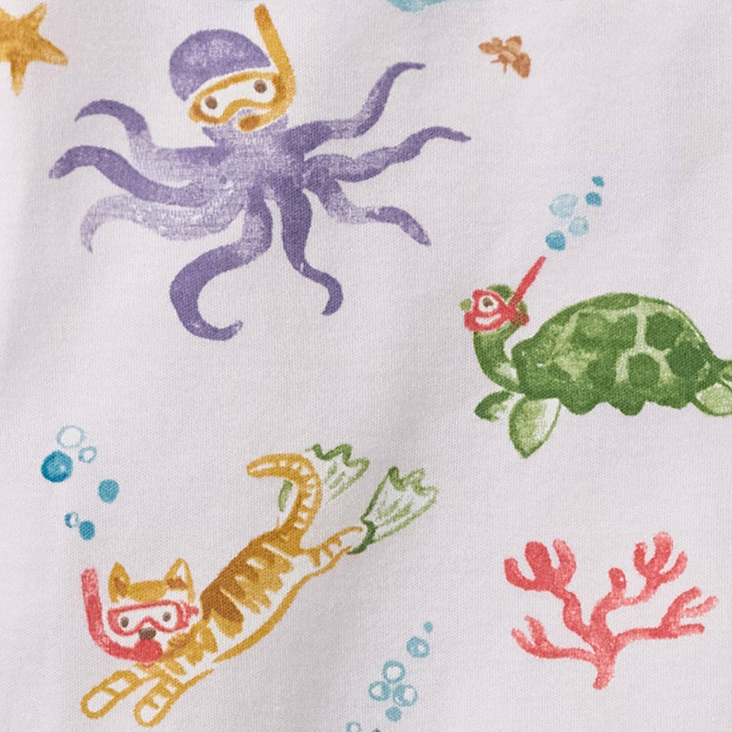 Snorkeling Friends Organic Cotton Two-Piece Pajamas: 2T