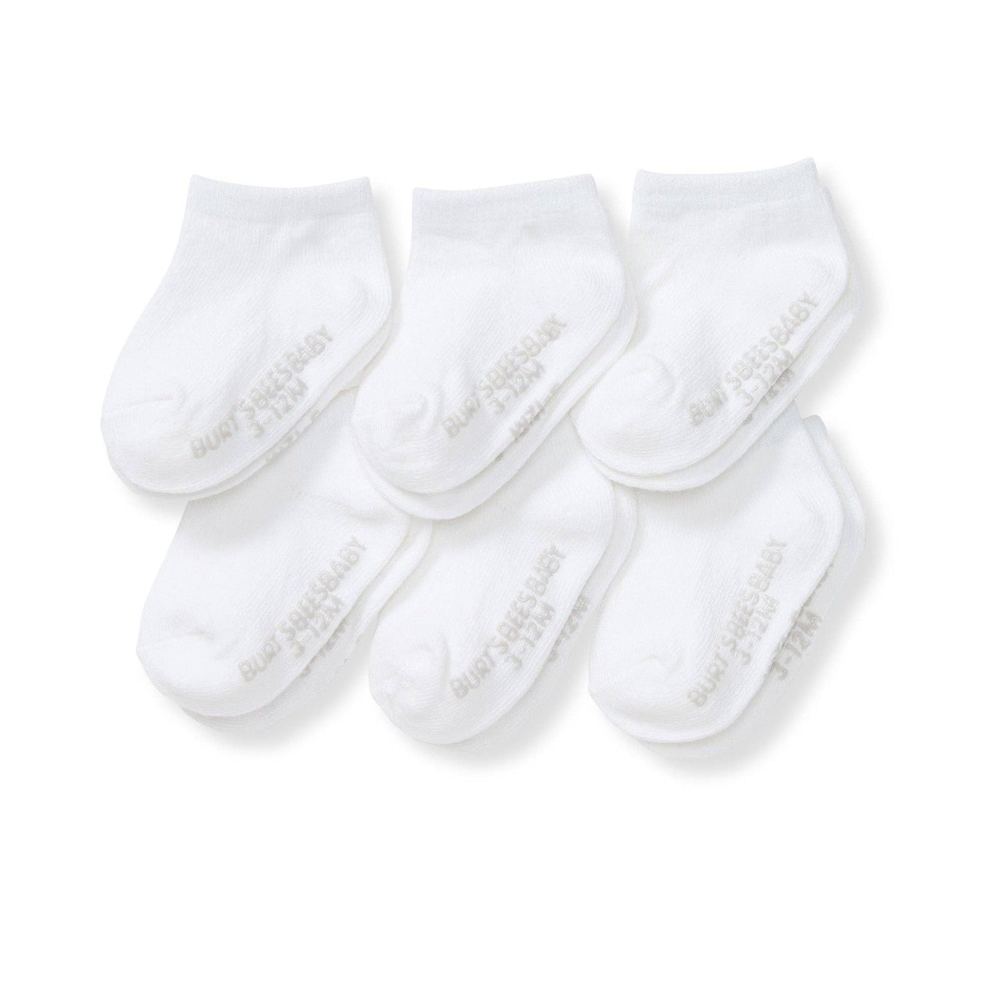 Set of 6 Solid Ankle Socks: Cloud / 4-5T