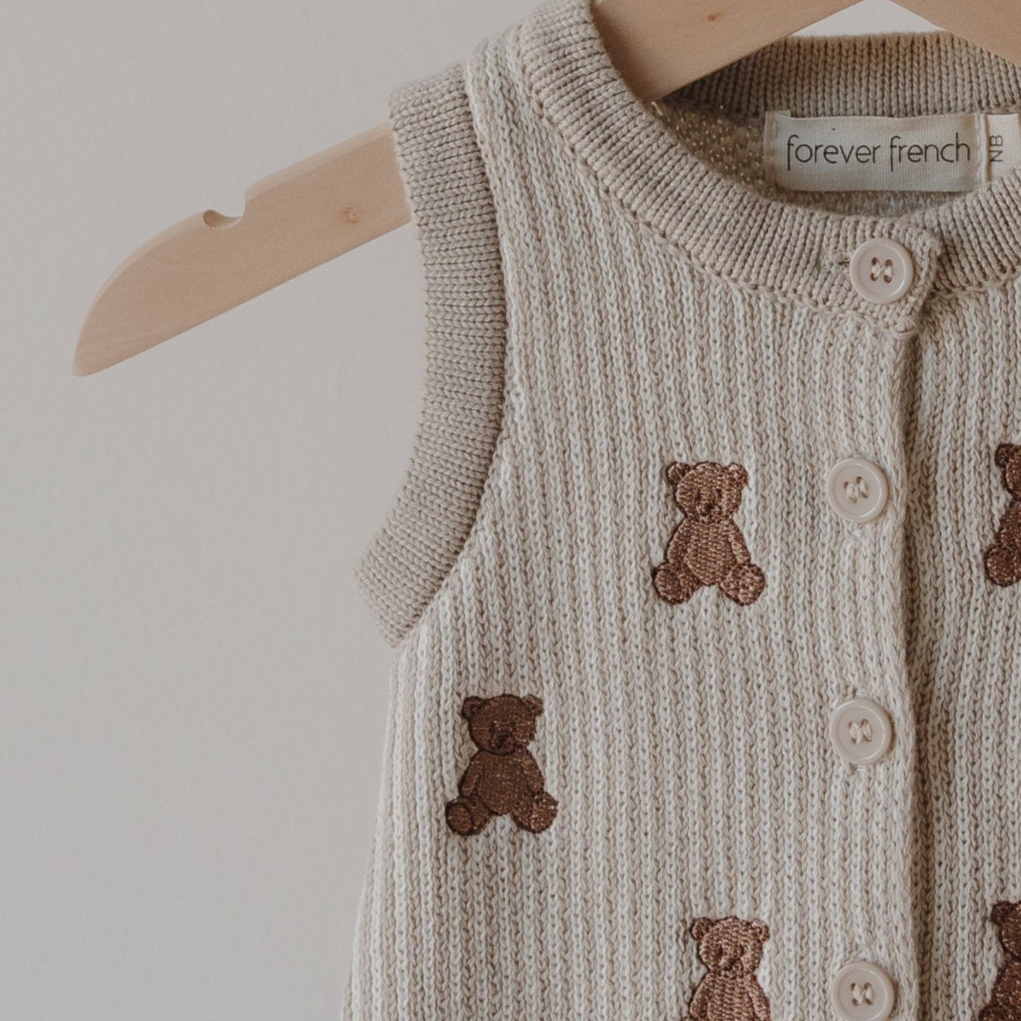 Knit Romper | Teddy: 12-18 Months
