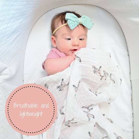Baby Muslin Swaddle Blanket 47x47 Quackin Up Mallard Duck