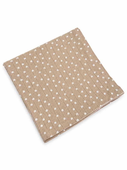 Almond Bloom / Organic Pointelle Swaddle