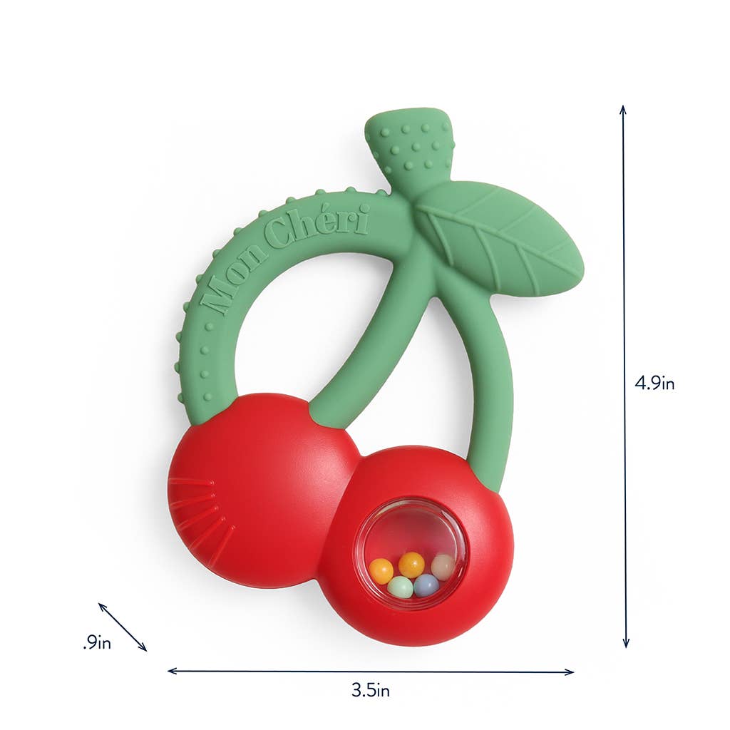 Bitzy Shake™ - Silicone Teether with Rattle: Goose