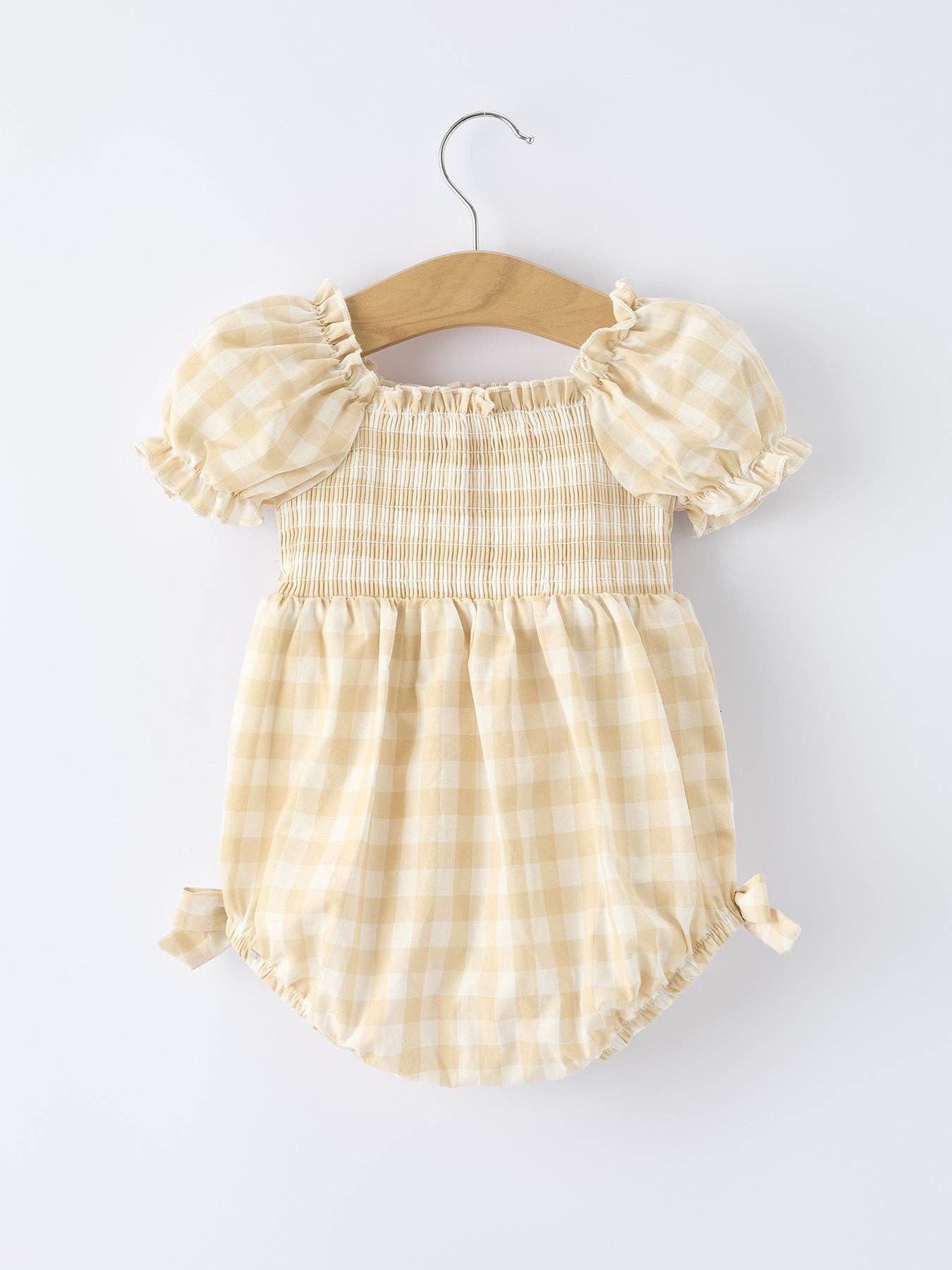 Plaid Girl Romper: 6M
