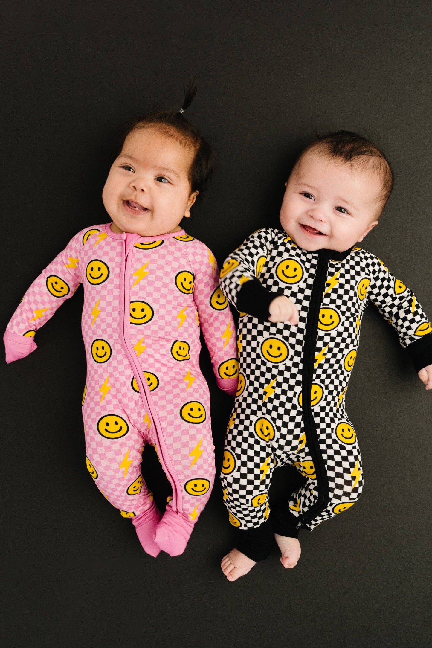 Black Bolt Check Bamboo Sleeper: 3-6M