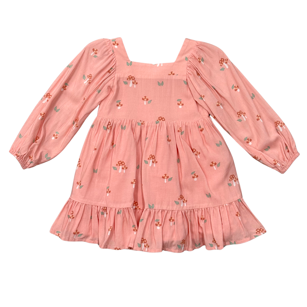 Babysprouts Girl's Long Sleeve Viscose Dress: Tiny Petals