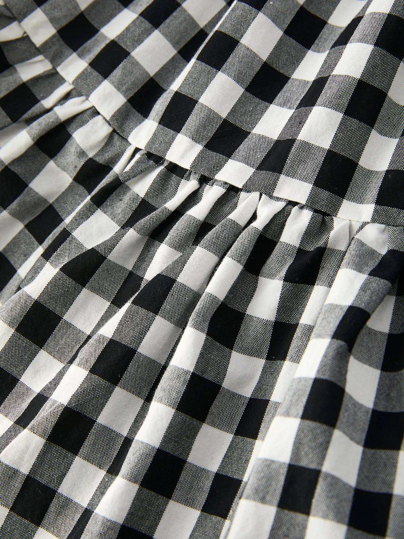 Plaid Girl Smocked Ruffle Dress: 5