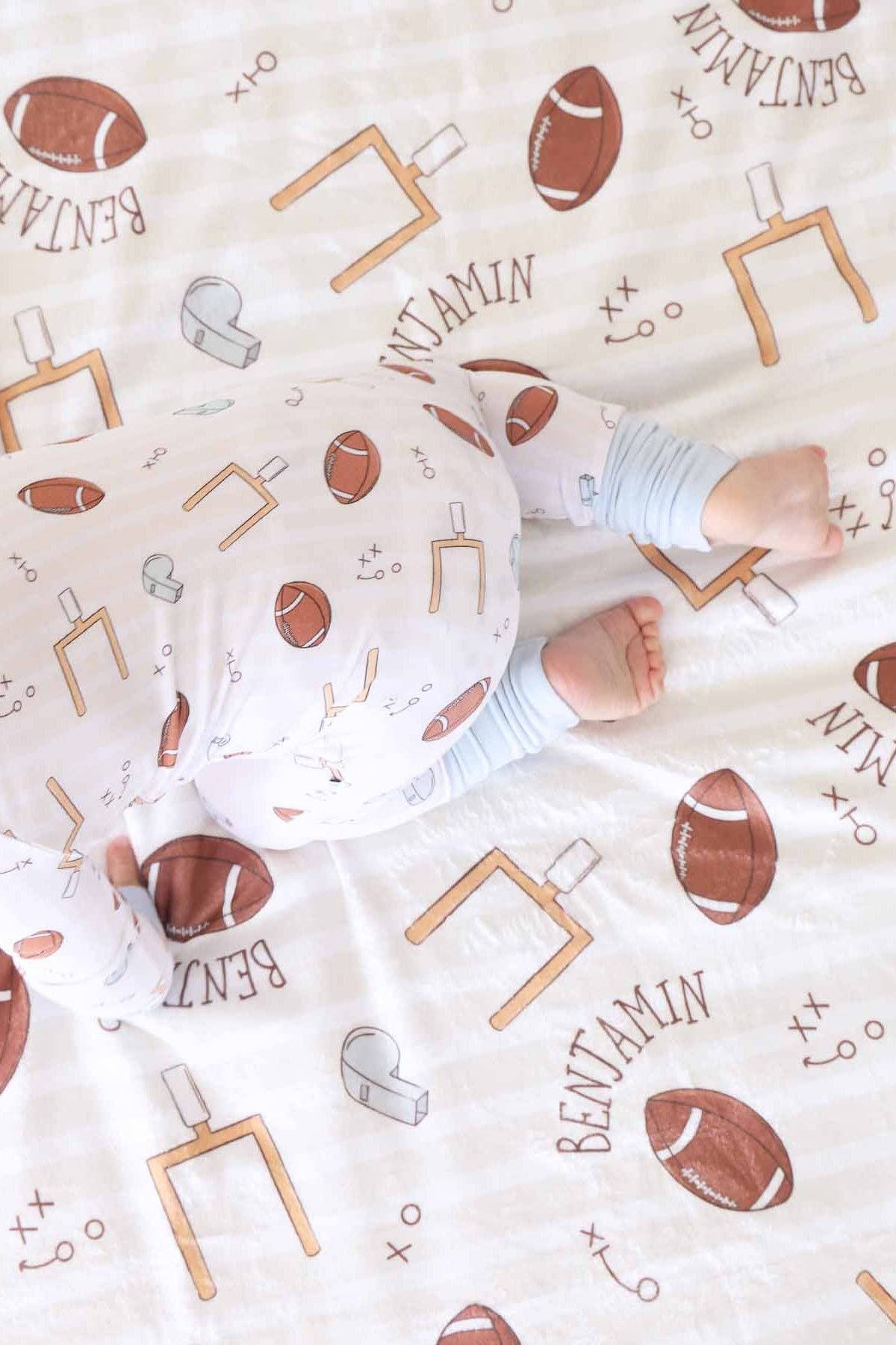 Tiny Touchdowns Convertible Zip Romper | Neutral: 12-18 months
