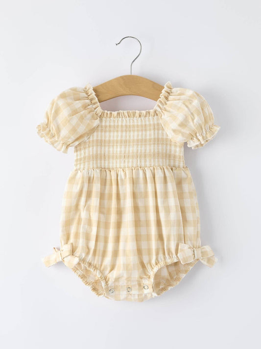Plaid Girl Romper