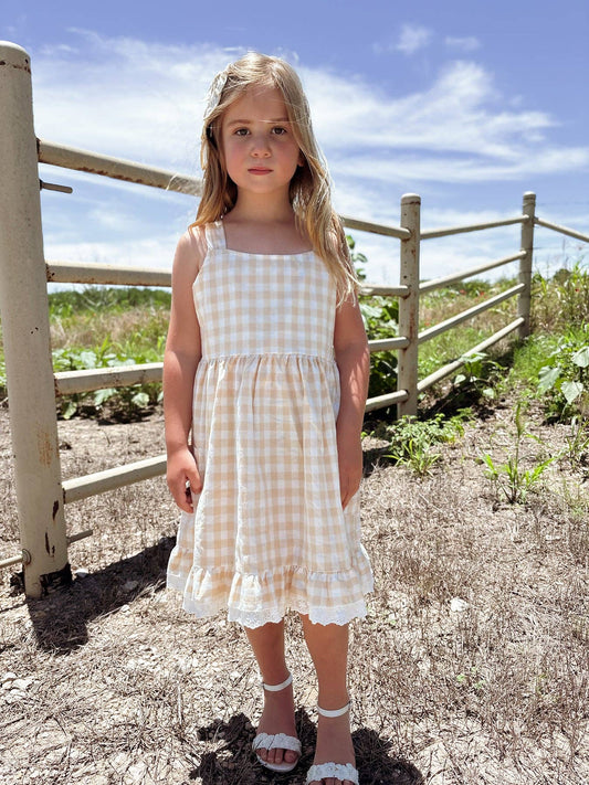 Plaid Girl Dress With Pocket