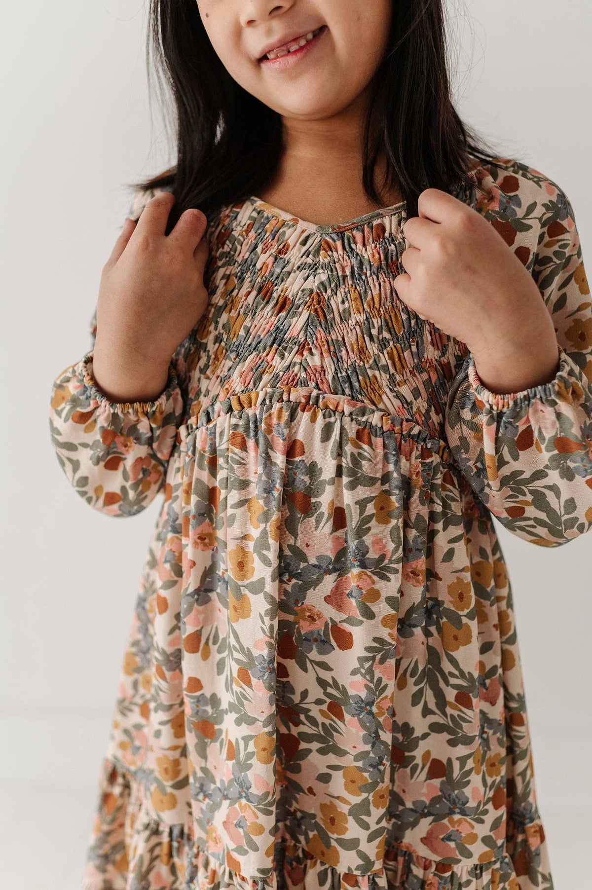 Avery & Alexander Mitered Smocked Front Babydoll Dress