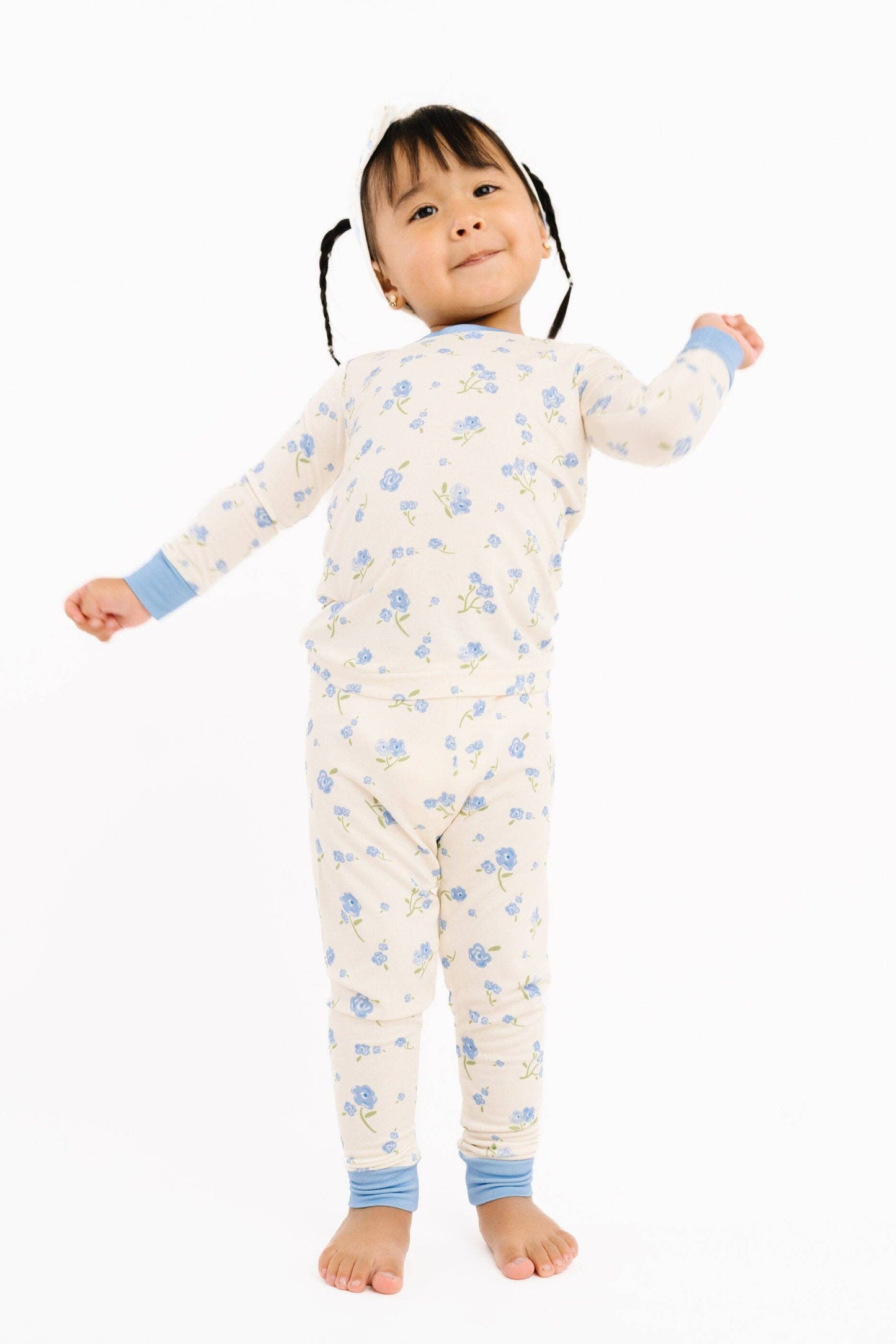 Blue Blooms Bamboo Set: 6/7
