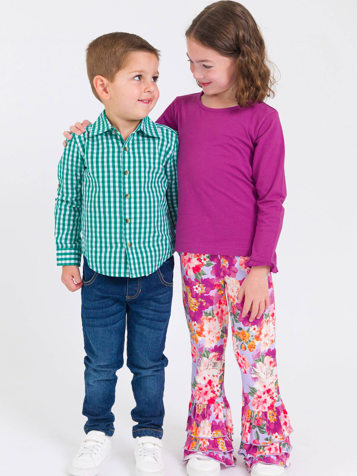 Girls Plum Tart Knit Long Sleeve Ruffle Sleeve Top