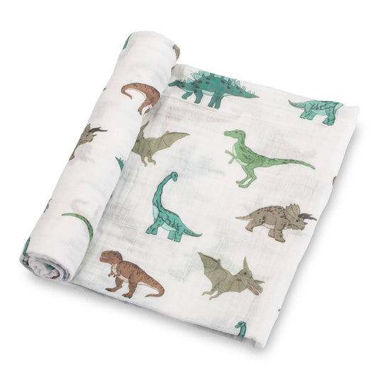 Baby Muslin Swaddle Blanket 47x47 Dinosaur