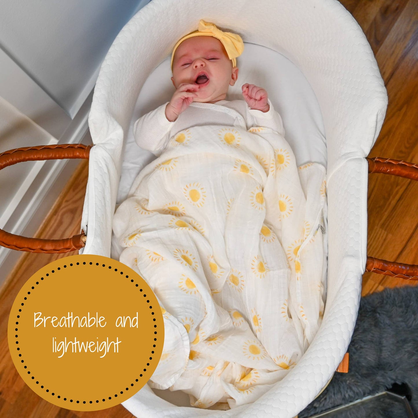 Baby Muslin Swaddle Blanket 47x47 Beautiful Day