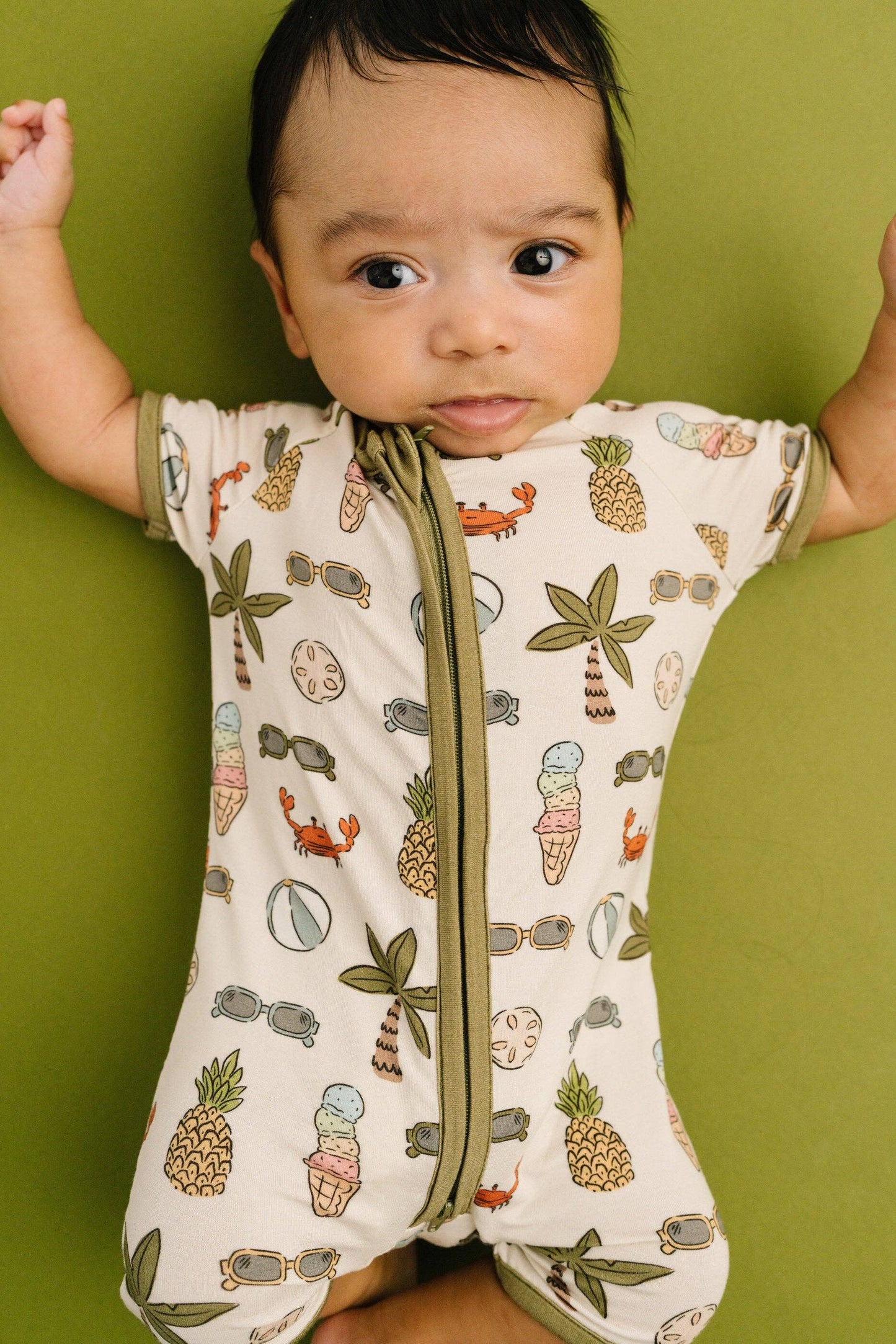 Beach Day Bamboo Short Romper: 3T