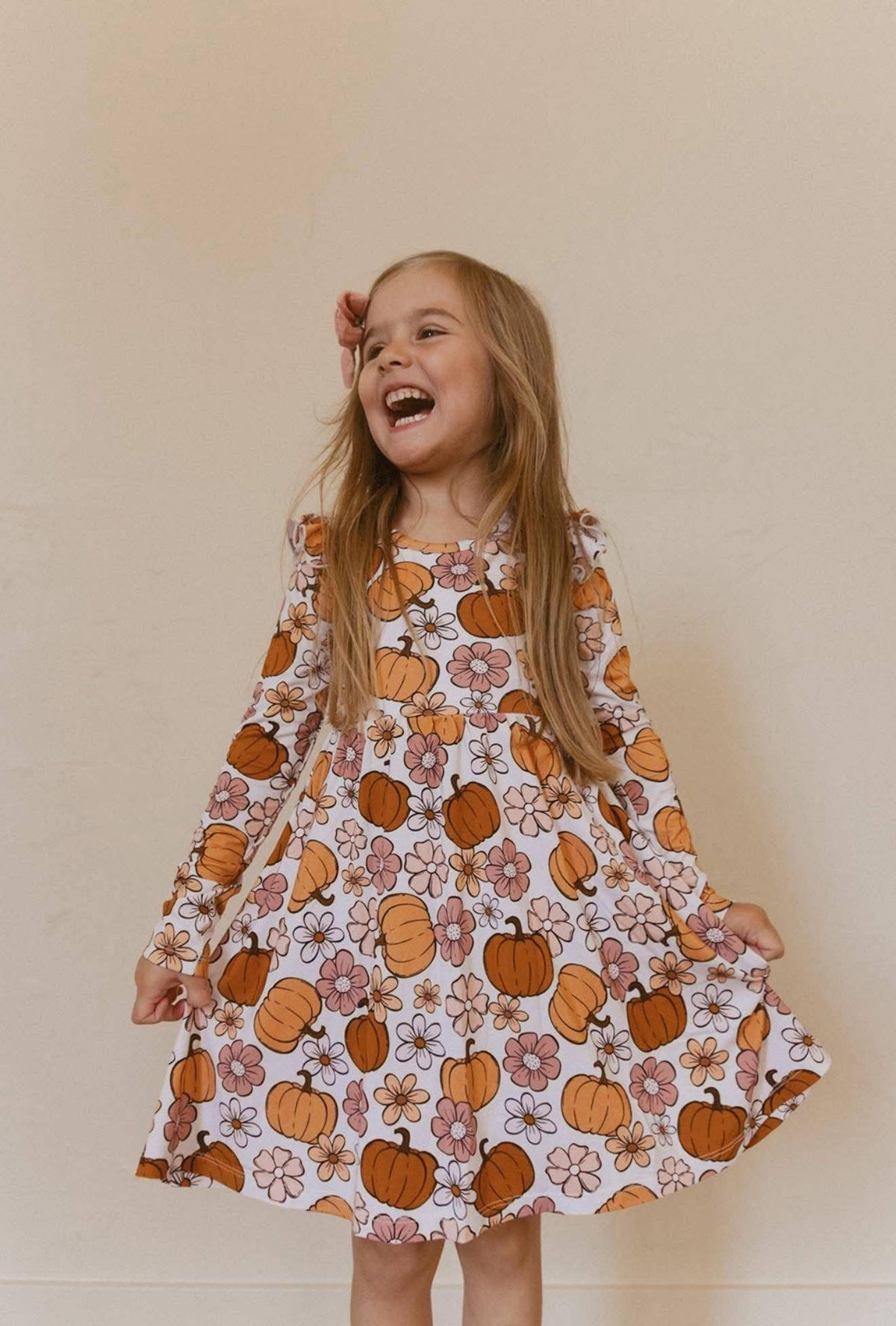 Autumn Floral Bamboo Twirl Dress