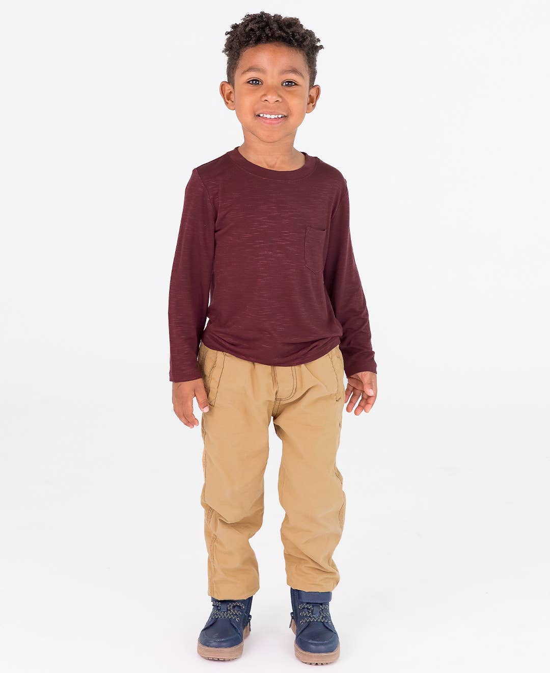 Boys Dark Khaki Jogger Pants: 0-3m