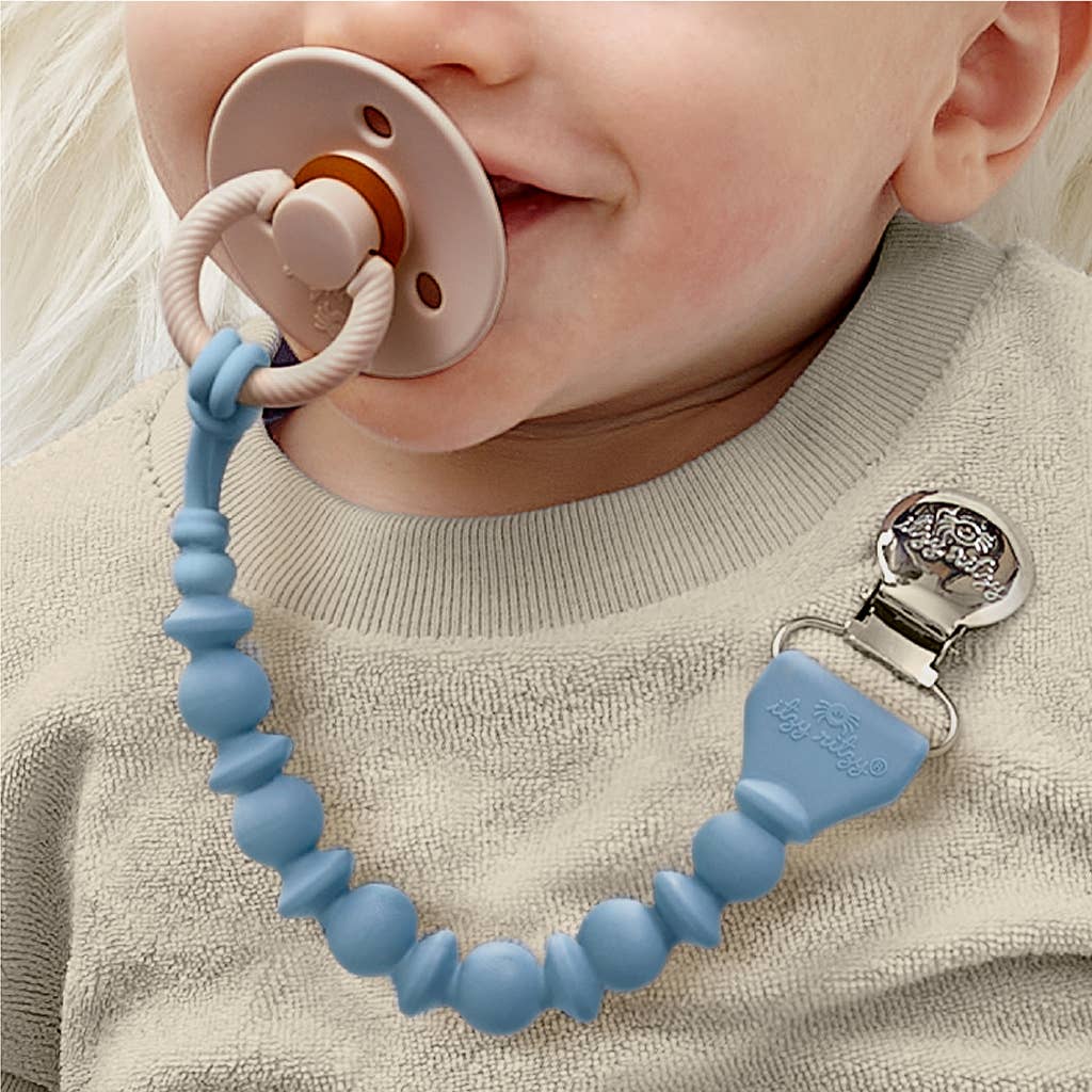 Itzy Paci Strap™ Silicone One-Piece Pacifier Clips: Toast