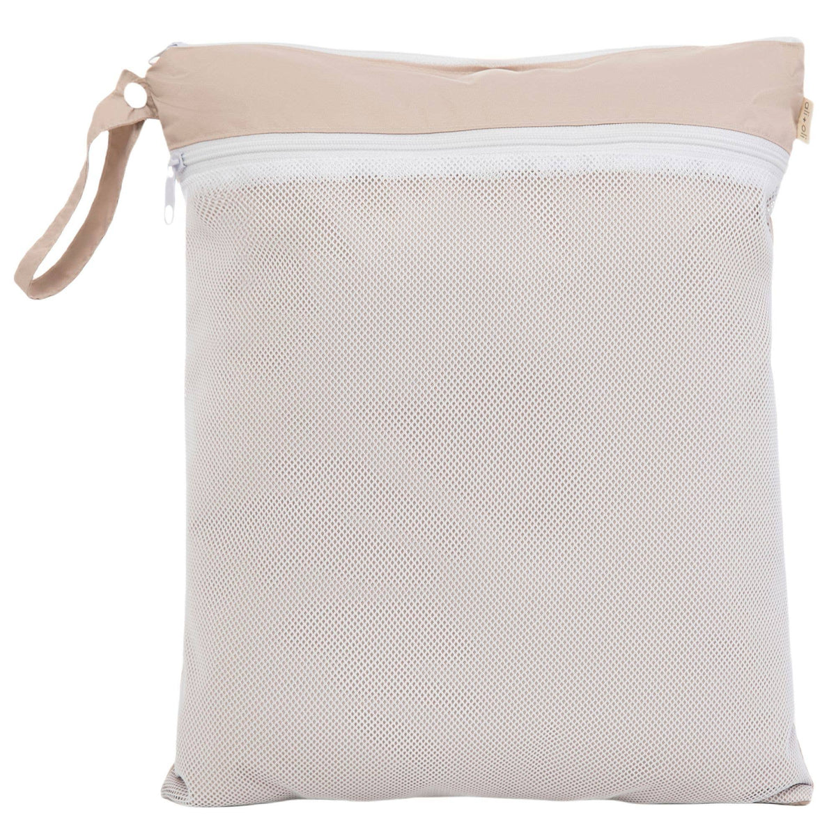 Dual-Compartment Wet/Dry Bag with Mesh Pocket (Taupe)