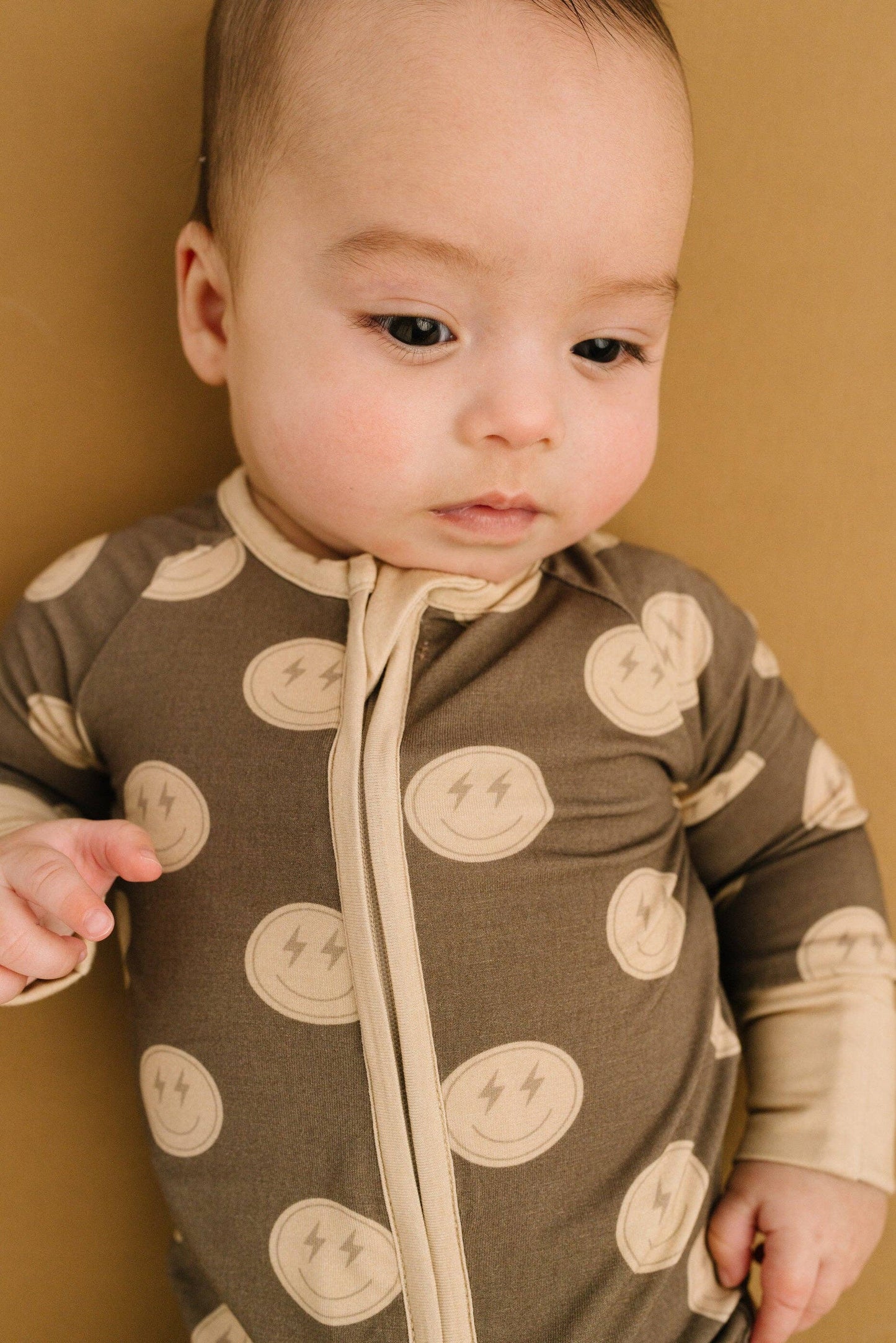 Neutral Smileys Bamboo Sleeper: 3-6M