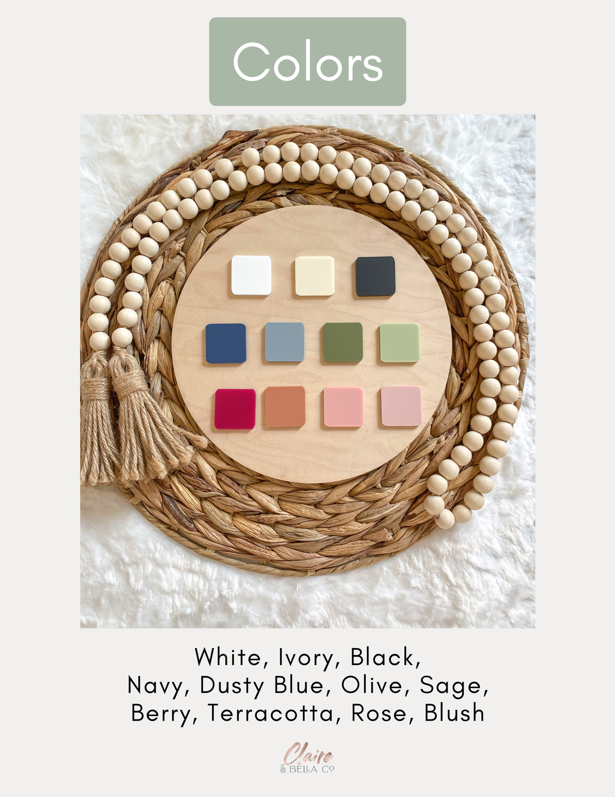 Wooden Monthly Milestone Set - Daisy: Blush / 12 Months (12 pc)