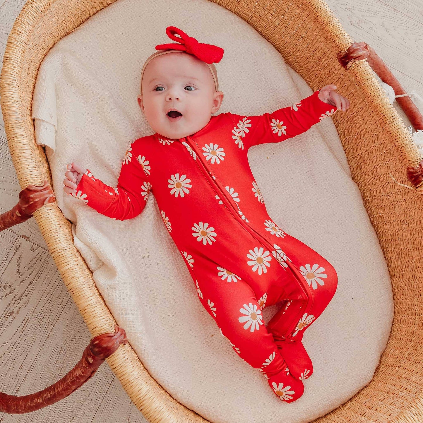 Bamboo Zip-Up Footie Pajama - Jessa: 3-6 Months
