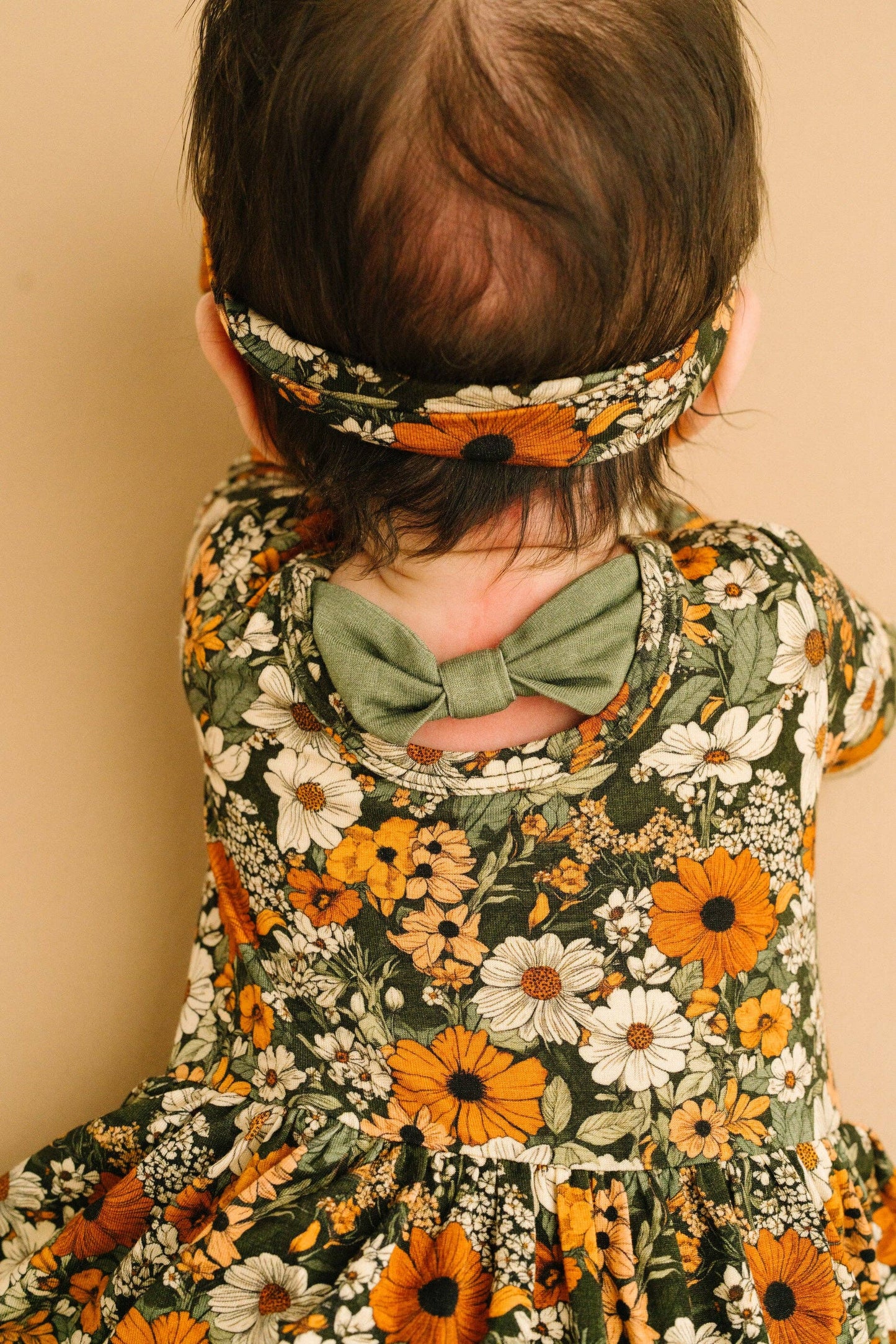 Rustic Blooms Long Sleeve Bodysuit Bamboo Dress