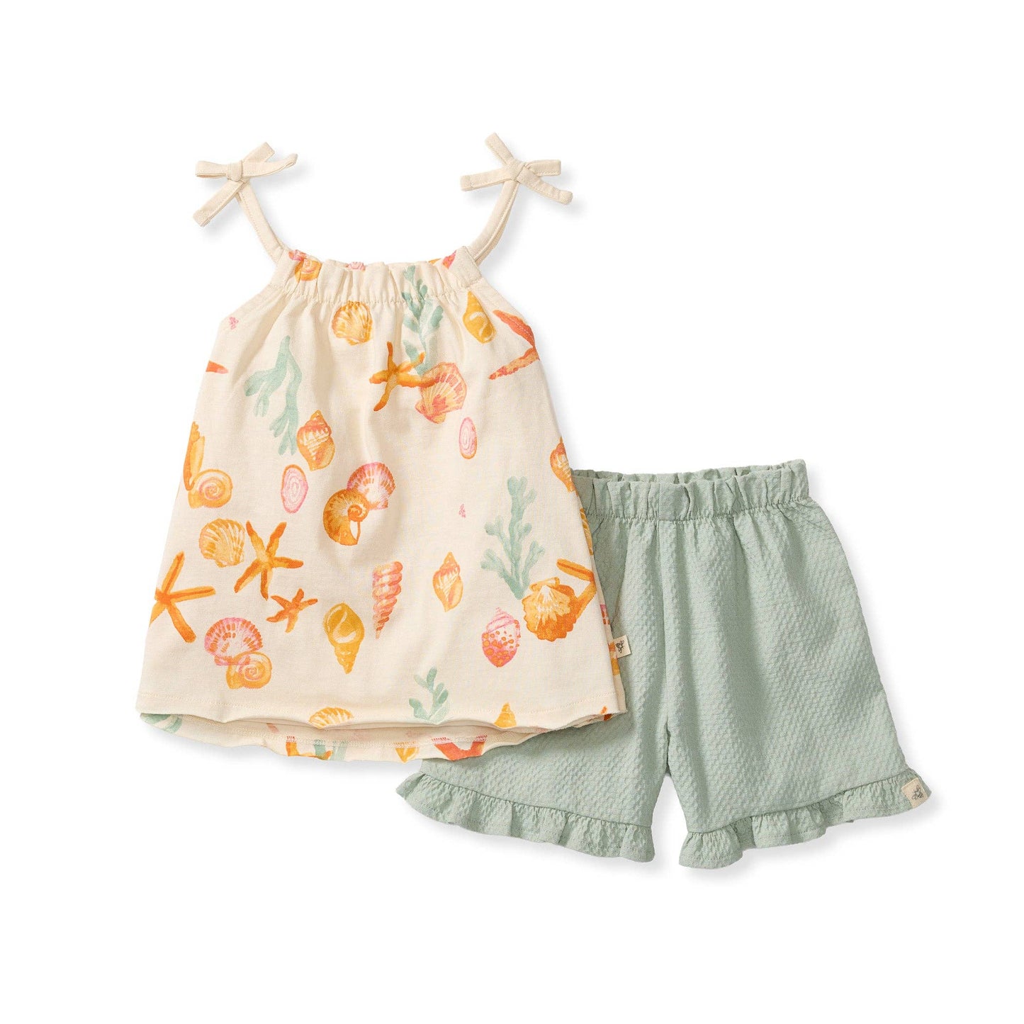 Starfish & Shells Girl Tank & Shorts Set: 0-3M