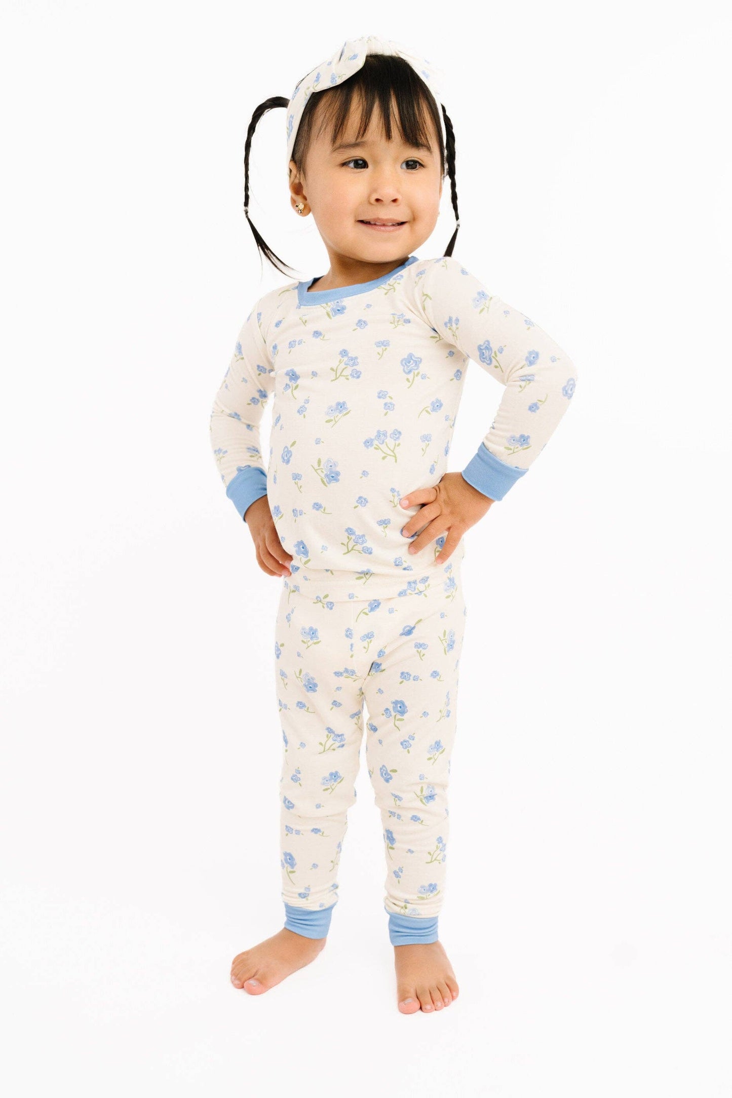Blue Blooms Bamboo Set: 6/7
