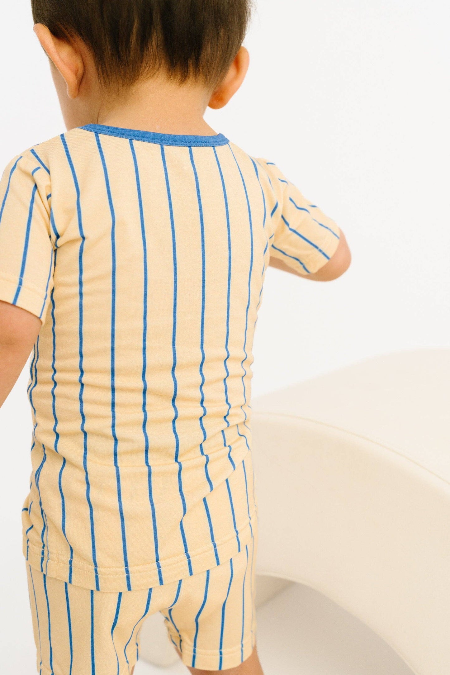 Vintage Stripe Bamboo Shorts Set: 5T